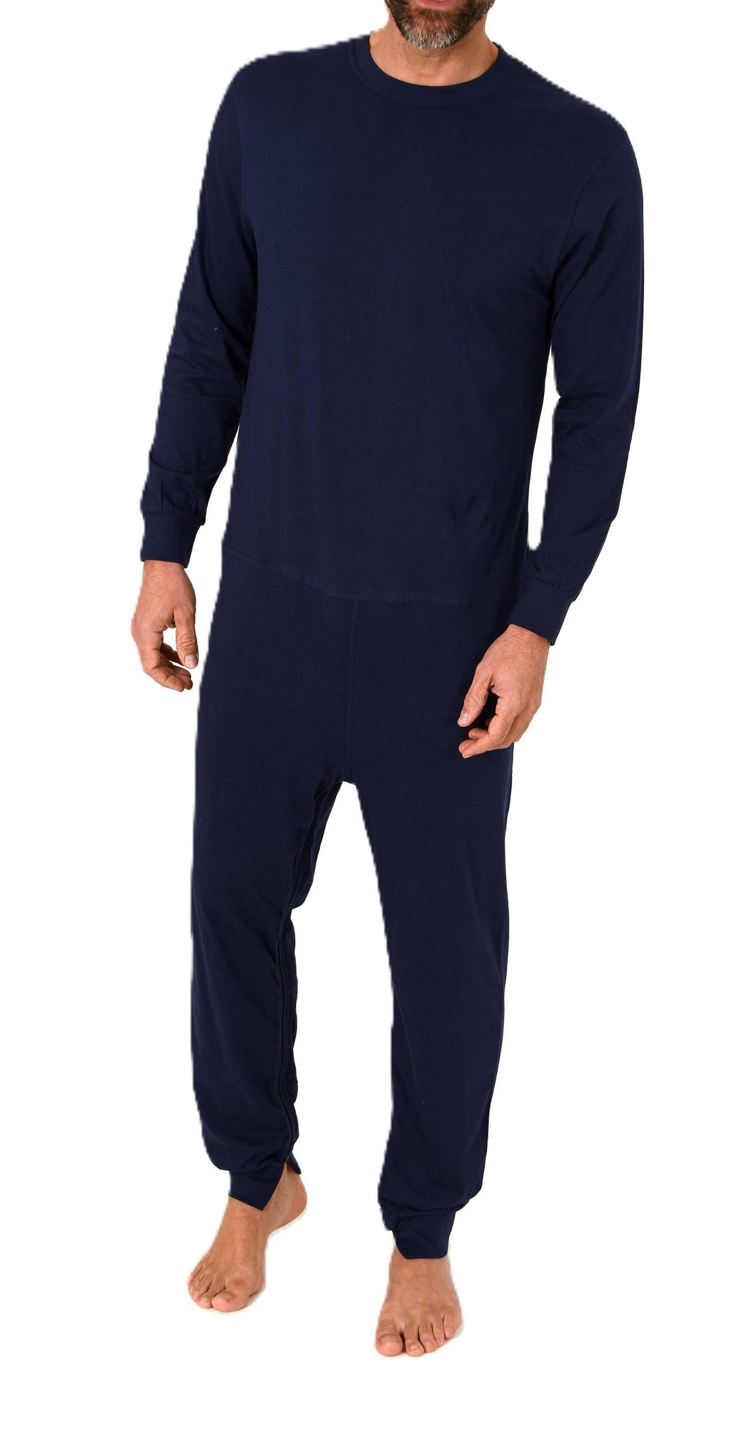 Normann Care Pyjama Herren Pflegeoverall langarm mit Reißverschluss am Rück günstig online kaufen