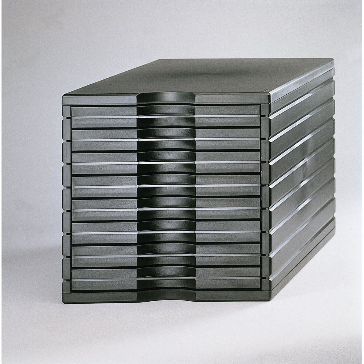 STYRO Organizer Schubladenbox styrotop A4 8 Fächer schwarz