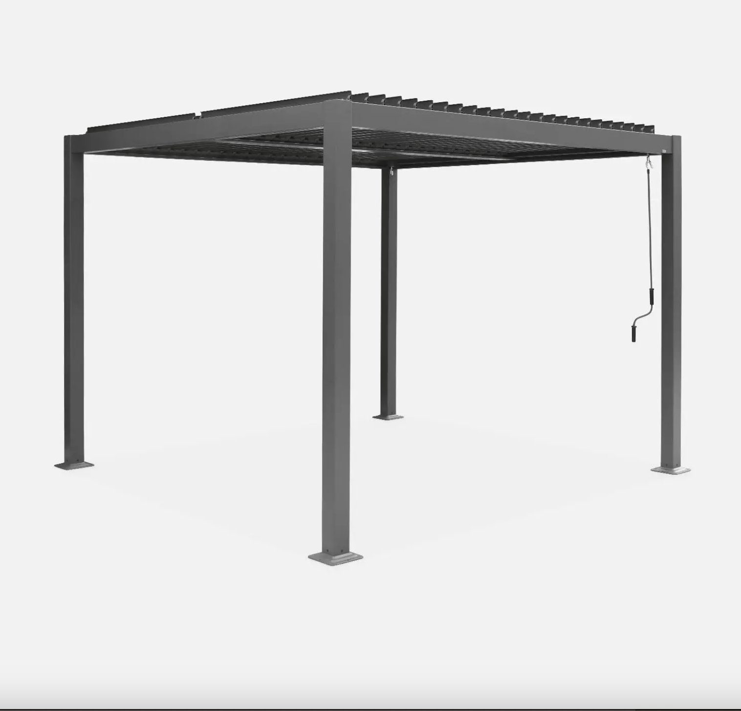 homegoodsdeluxe Pergola Mirador Basic 3x3 Alu-Stahl-Pavillon Lamellendach schwarz, Pergola