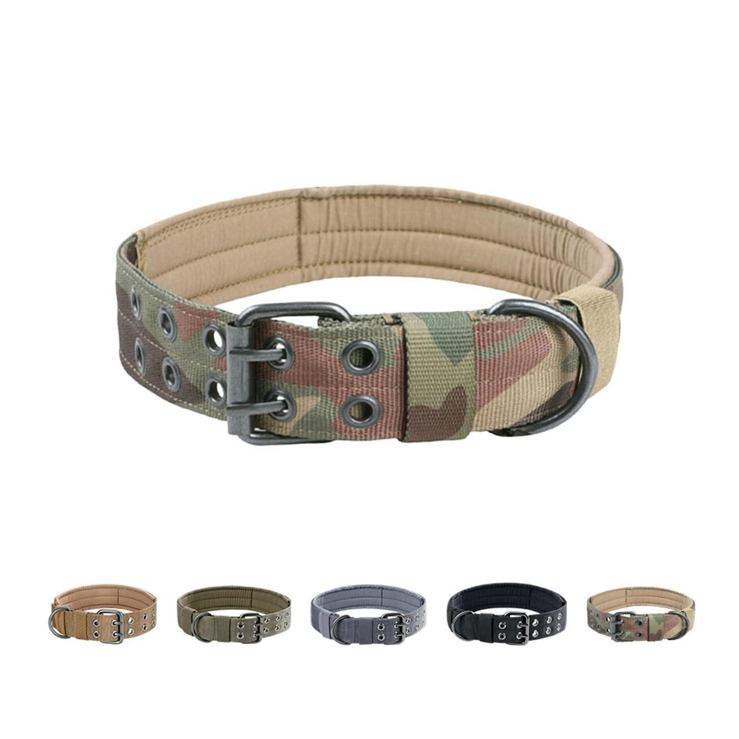 LuxusKollektion Hunde-Halsband Hundehalsband Nylon Militär Camouflage L, Textil