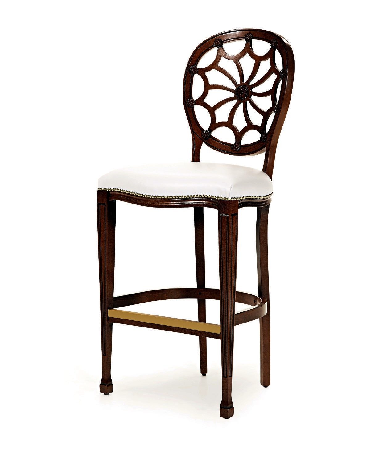 JVmoebel Barhocker Lounge Sessel aus Holz mit Lederpolsterung in Braun (1 St), Made in Europa