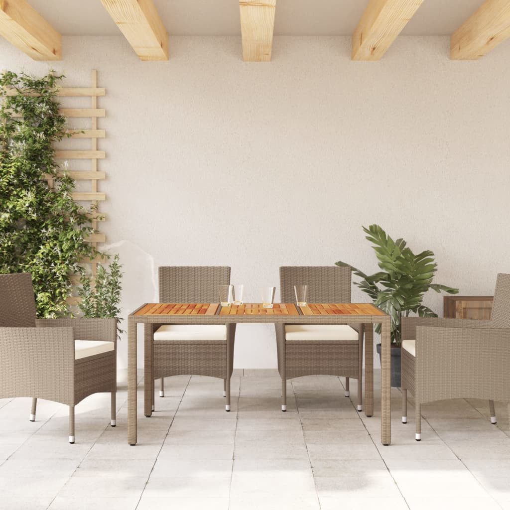 vidaXL Gartentisch Gartentisch Beige 150x90x75 cm günstig online kaufen