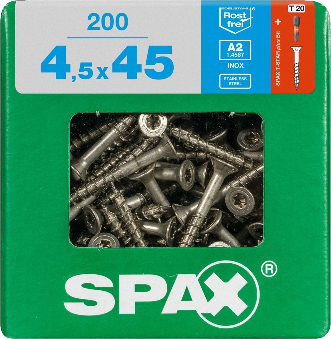 45 20 x 4.5 - TX mm 200 SPAX Spax Holzbauschraube Universalschrauben