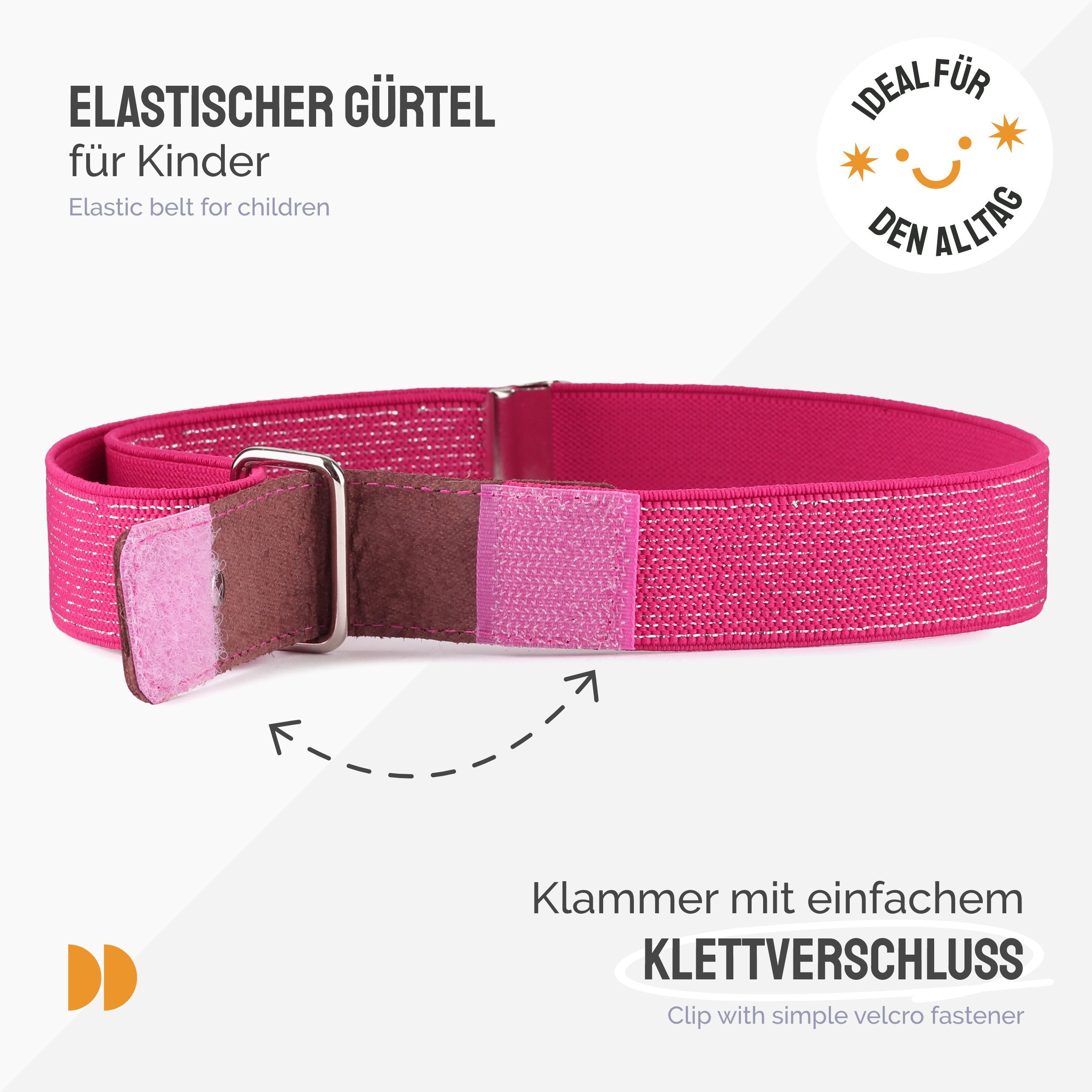 Ladeheid Stoffgürtel Mädchen Gürtel Elastik-Gürtel 1-6 Jahre 34-65 cm P15G (1-St) – Bild 3 von 5