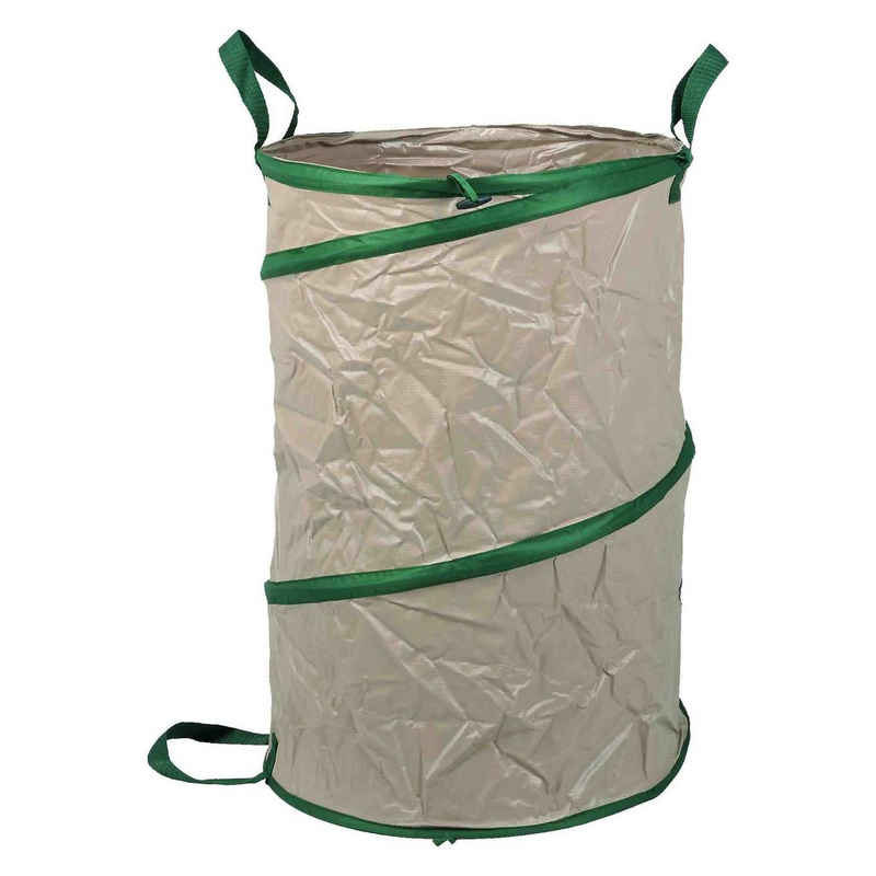 B&S Gartensack Pop Up Gartenabfallsack beige 120 Liter Ø 47 cm selbstöffnend, 120 l, (1-tlg), POP UP Tonne - öffnet sich selbstständig