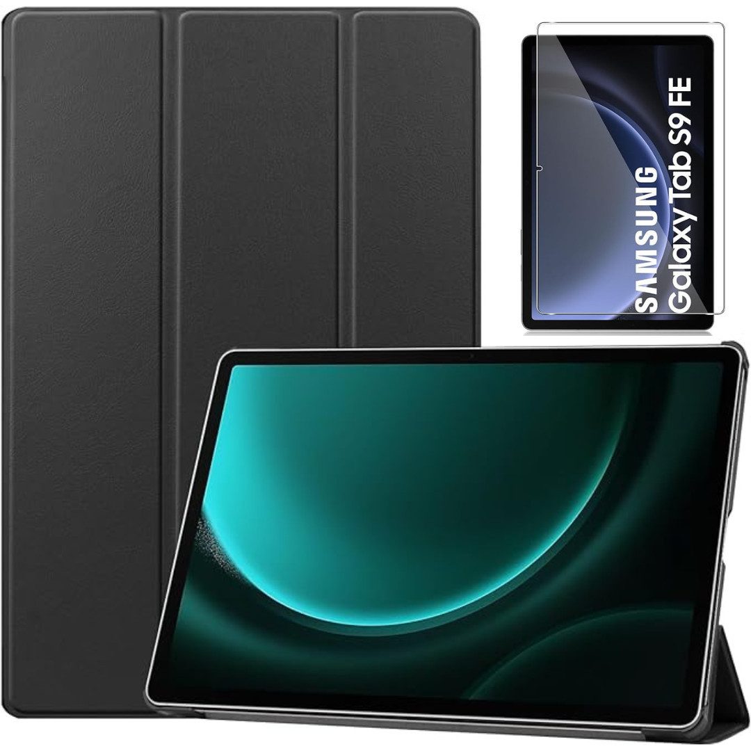 SmartUP Tablet-Hülle für Samsung Galaxy Tab S10 / S9 / FE Tasche Hülle Case Schutzglas 9H 11 Zoll, integrierte Standfunktion, integrierter Stifthalter