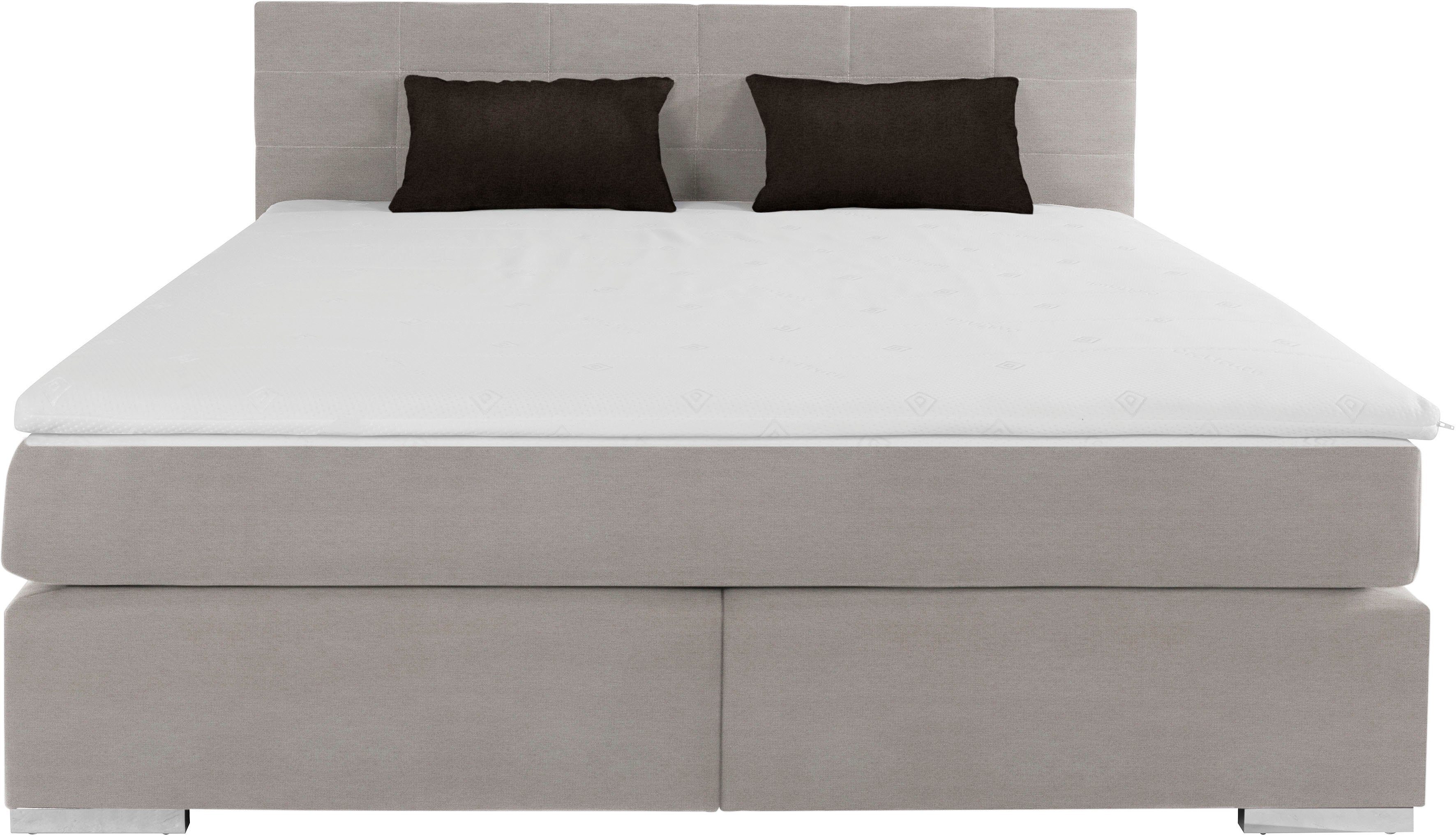 COTTA Boxspringbett SIMBA inkl. 5-Zonen-TFK-Matratze H3/H4, mit Kaltschaumtopper, Strukturstoff, 120/140/160/180/200 cm x 200 cm – Bild 4 von 5