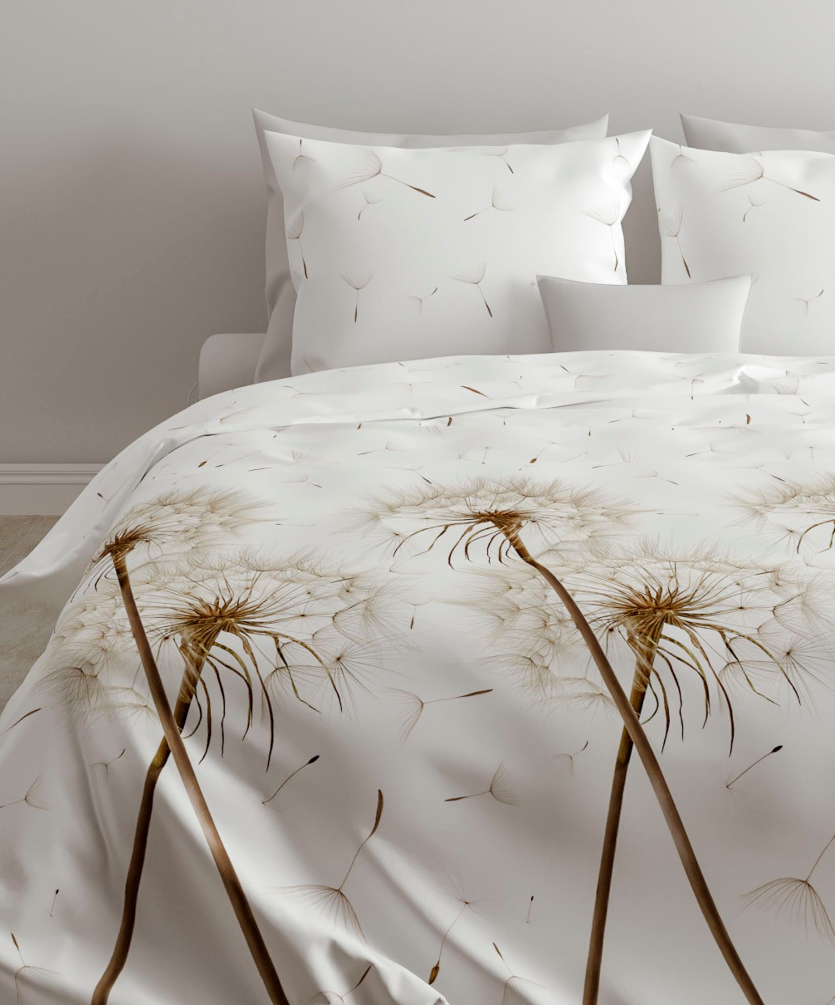 ZO HOME Bettwäsche ZO!Home, Renforcé, 2 teilig, Pusteblumen auf weißem Hint günstig online kaufen