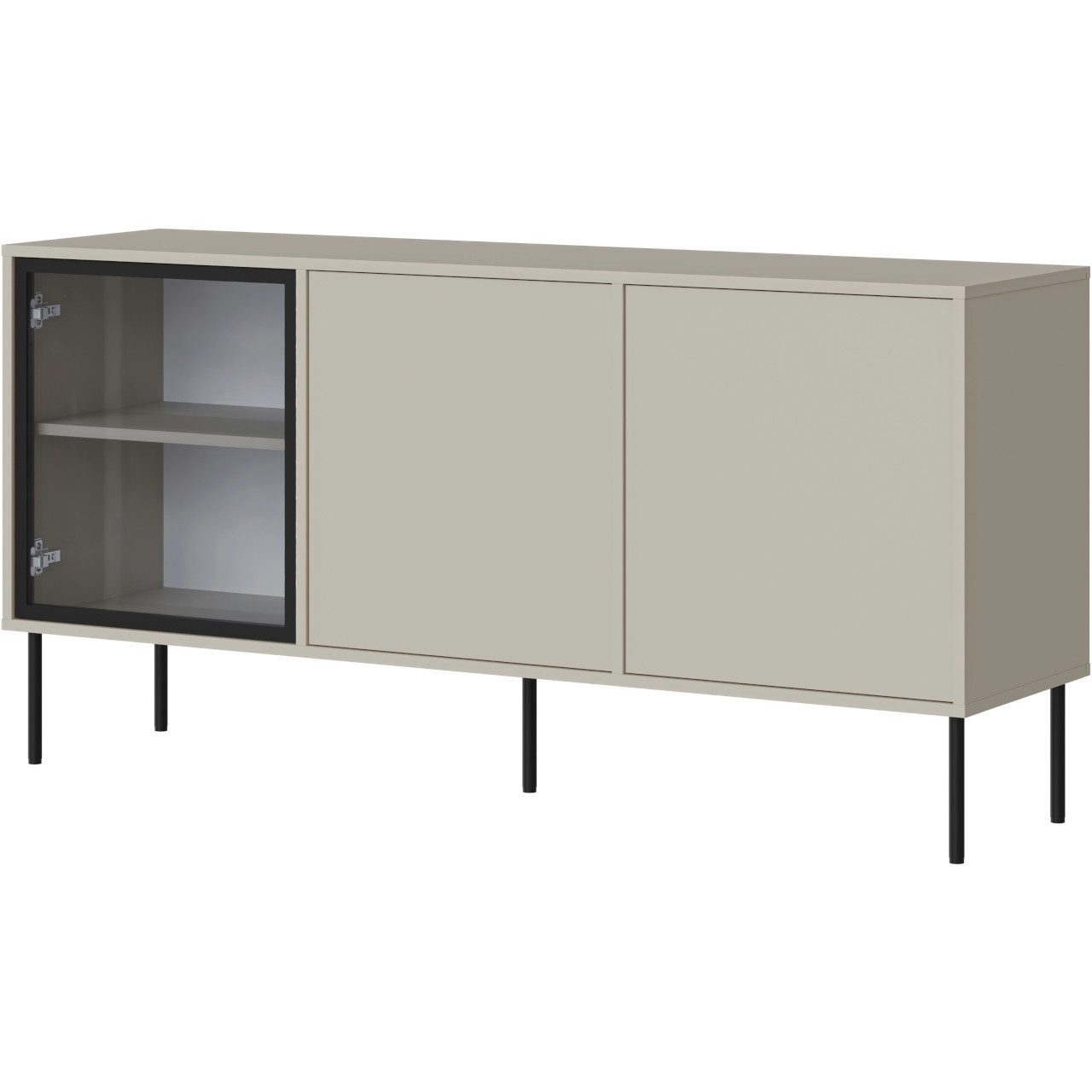 MOEBLINE Kommode Sideboard Beistellkommode DELLI 150 3D kaschmir