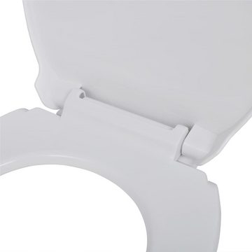 vidaXL WC-Sitz Toilettensitze mit Absenkautomatik 2 Stk. Kunststoff Weiß