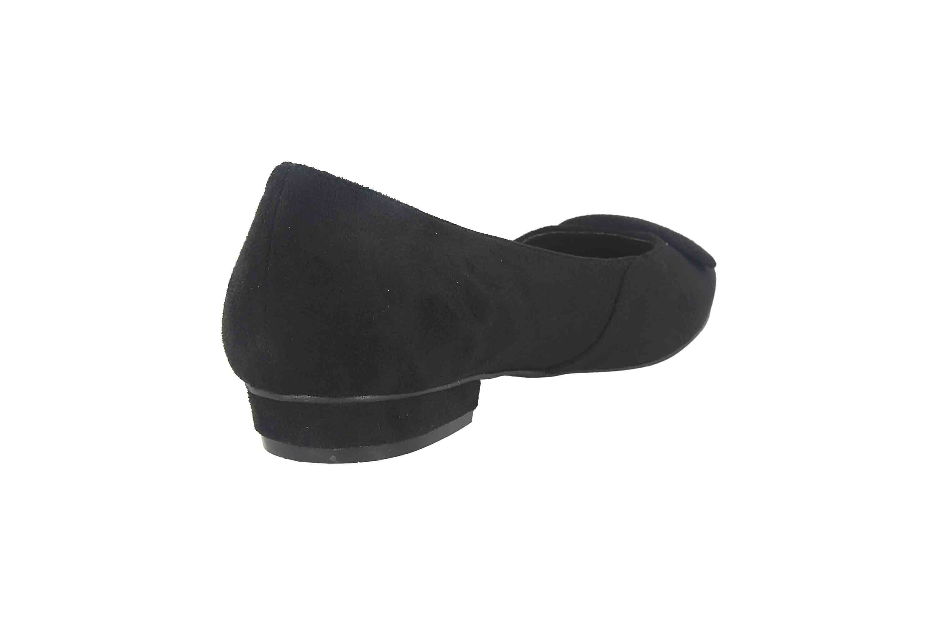 Andres Machado AM5541 Ante Negro Ballerina