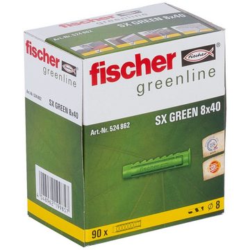 fischer Schrauben- und Dübel-Set Fischer Spreizdübel SX green 8.0 x 40 mm - 90