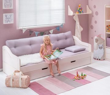 BioKinder - Das gesunde Kinderzimmer Sitzkissen, Set Rückenlehne Sofakissen mit Laken 90 x 200 cm Sand