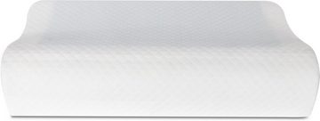 Visko-Kissen Kühlendes viskoelastisches Kissen mit Welle Naxxar, Aspero, Füllung: PUR-Kaltschaum, Bezug: 100 % Polyester, Nackenstützkissen für eine gesunde Kopfhaltung