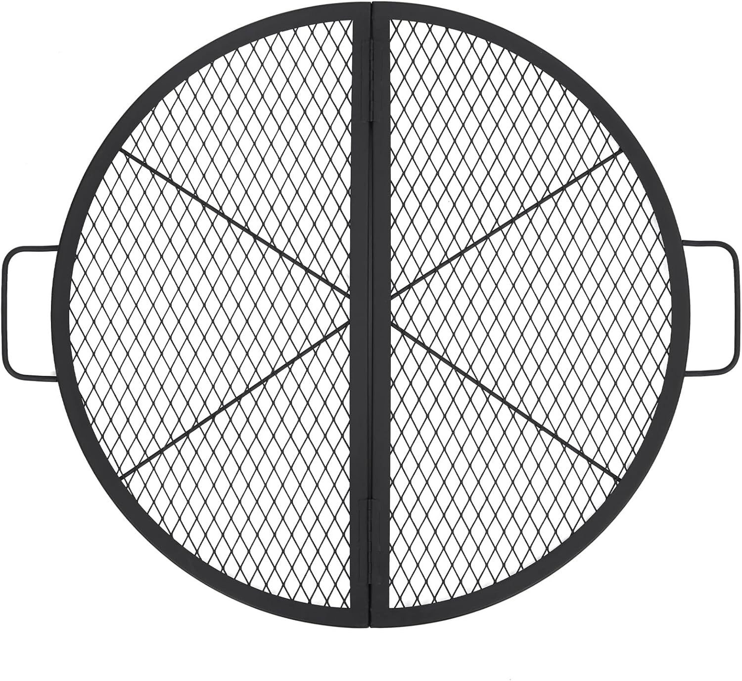 GarveeMore Grillrost Feuerstelle Grillrost,Faltbarer runder Grillrost 91cm für Feuerschalen, (Grillrosthalterung, Grillzubehör), höhenverstellbar, schenkbar