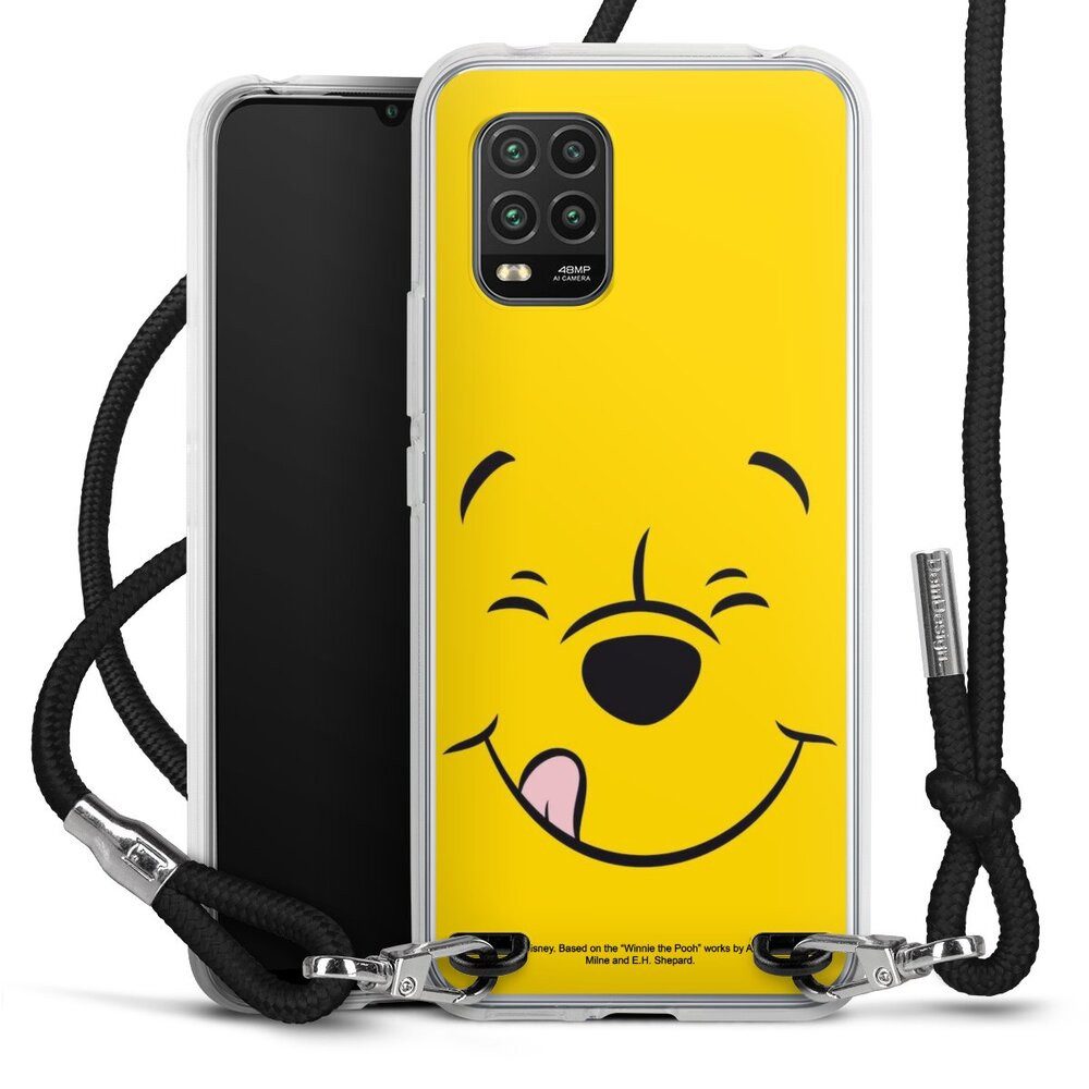 DeinDesign Handyhülle Winnie Puuh Offizielles Lizenzprodukt Disney Puuh Closeup, Xiaomi Mi 10 lite Handykette Hülle mit Band Case zum Umhängen
