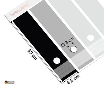 Wallario Etiketten Schwarz grau weiß, Ordnerrücken-Sticker in verschiedenen Ausführungen