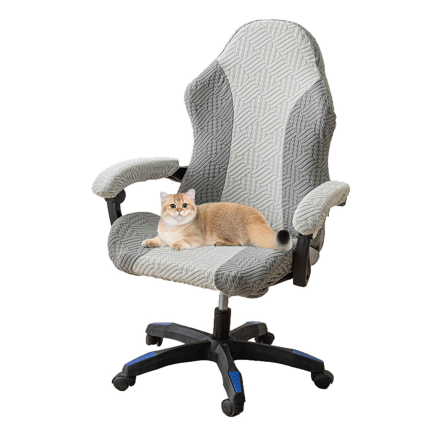 Refttenw Bürostuhlhusse Gaming Stuhl Bezug Belastbar Farbblockier Universel günstig online kaufen