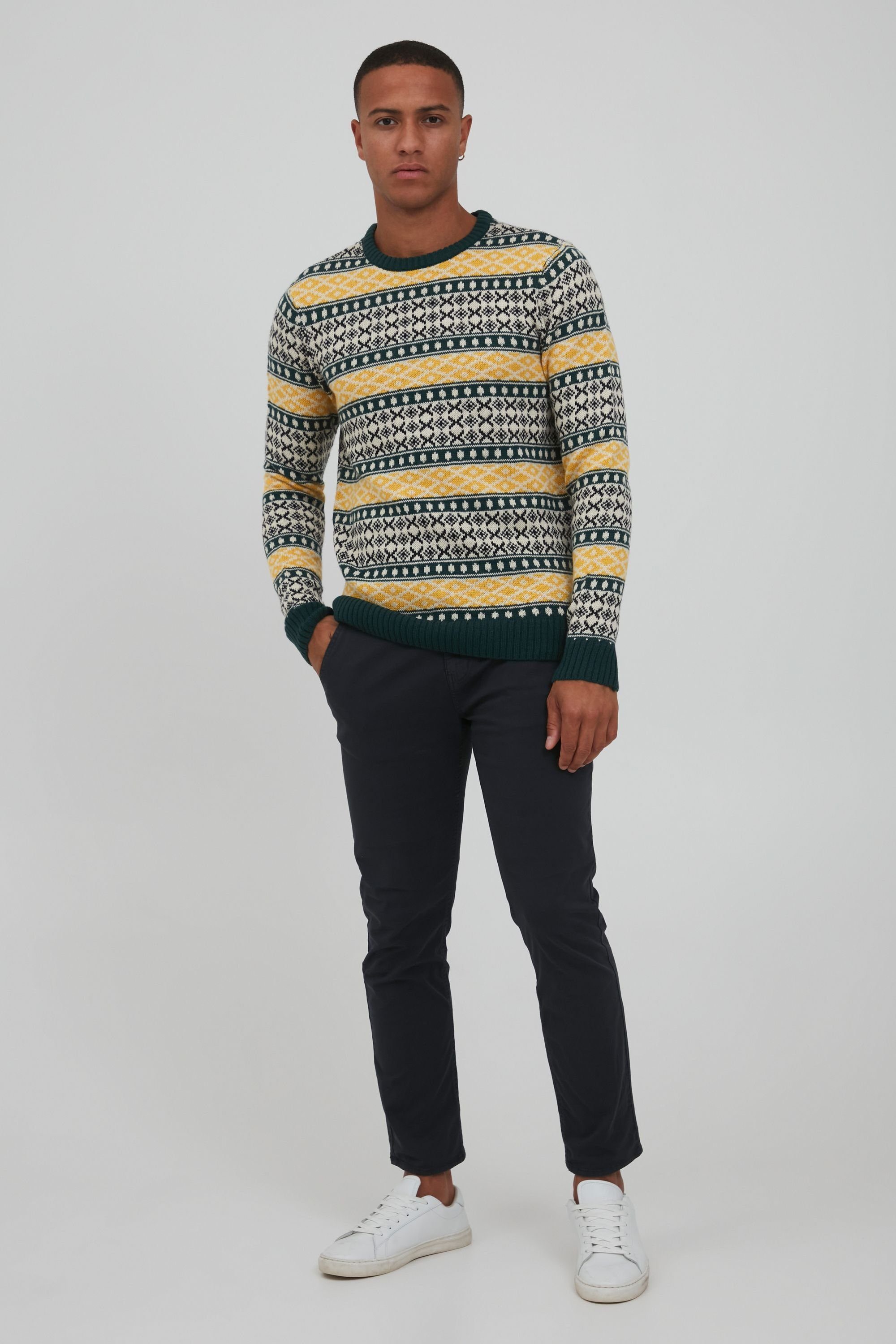 Blend Norwegerpullover BHTjorben Stilvoller Norweger-Pullover mit Rundhalsausschnitt