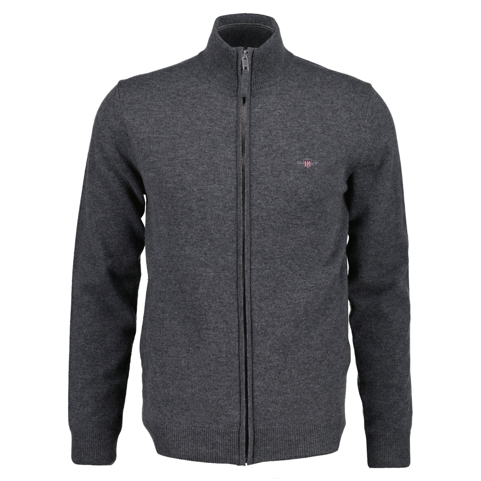 Gant Sweatshirt Herren Strickjacke 1er Pack Wolle (Packung, 1er Pack)