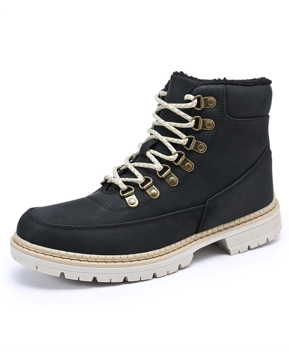 YOUTHUP Herren MID Winter Schnürungstiefel mit Warmfutter Winterboots warm & bequem
