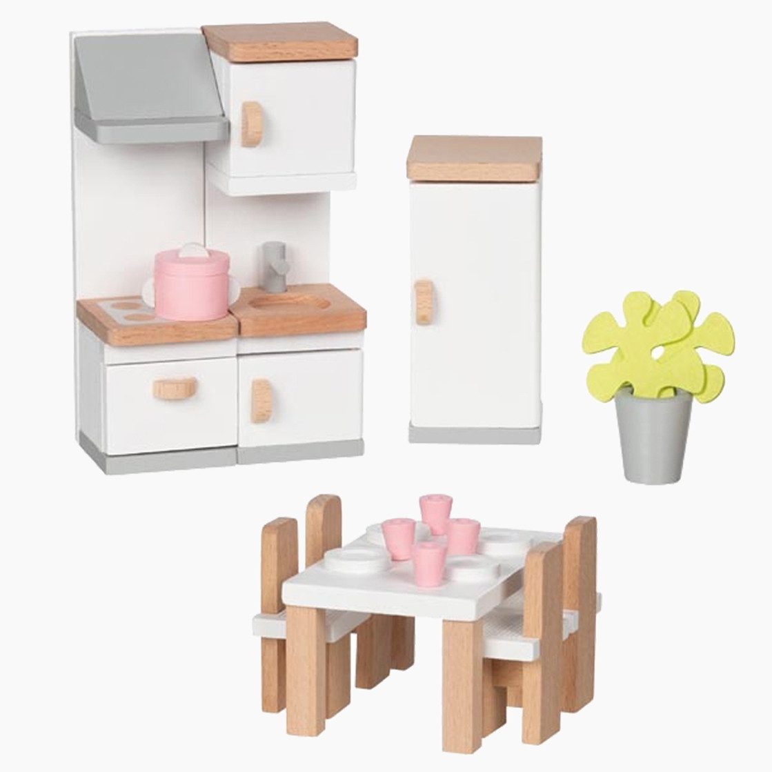goki Puppenhausmöbel Puppenmöbel Style, Küche (packung, 20tlg., spar packung), Lieferumfang: 20 Puppenmöbel