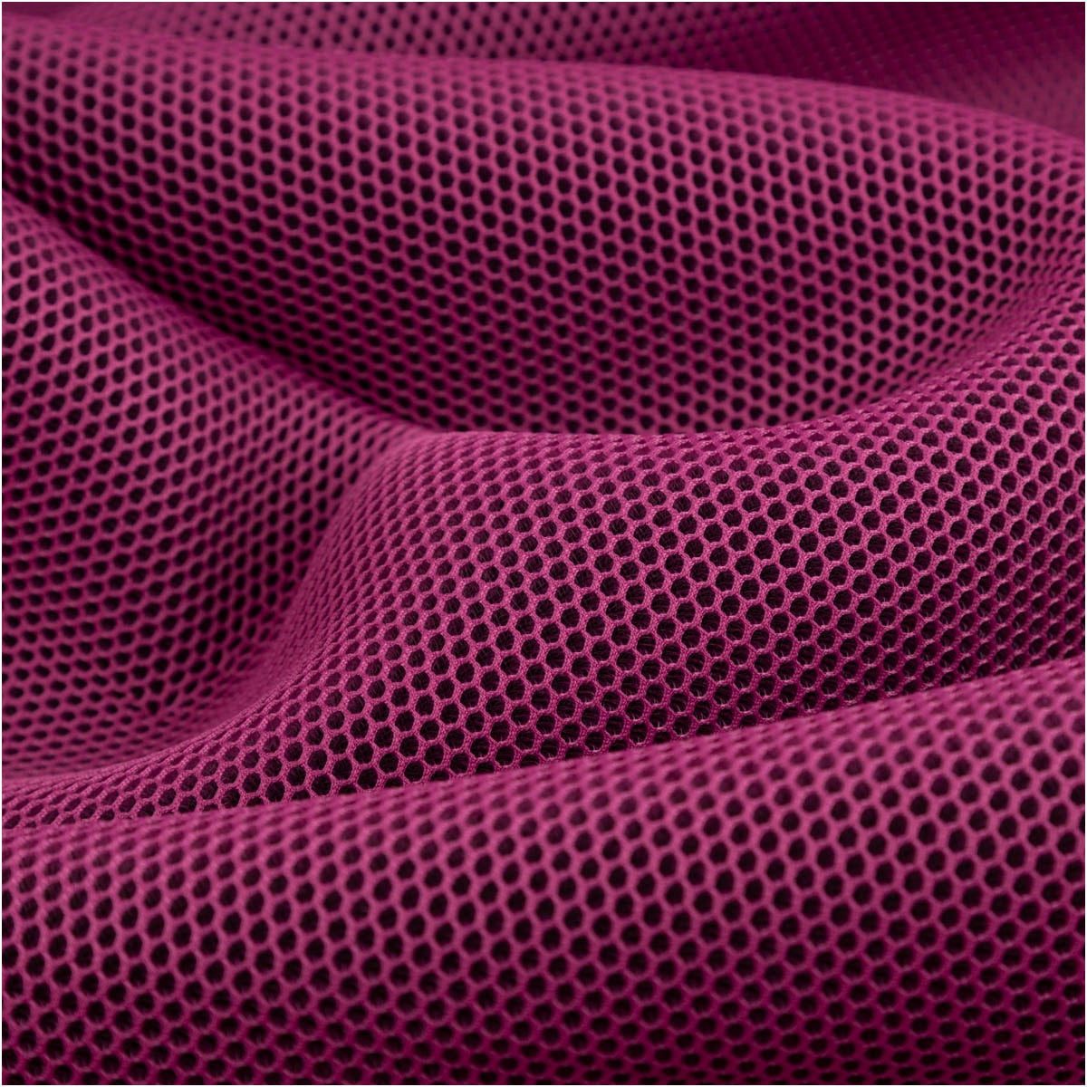 Swafing Stoff Mesh Stoff 3D Wabenstruktur pink schwarz – 150 cm, Martindale 30.000, atmungsaktiv