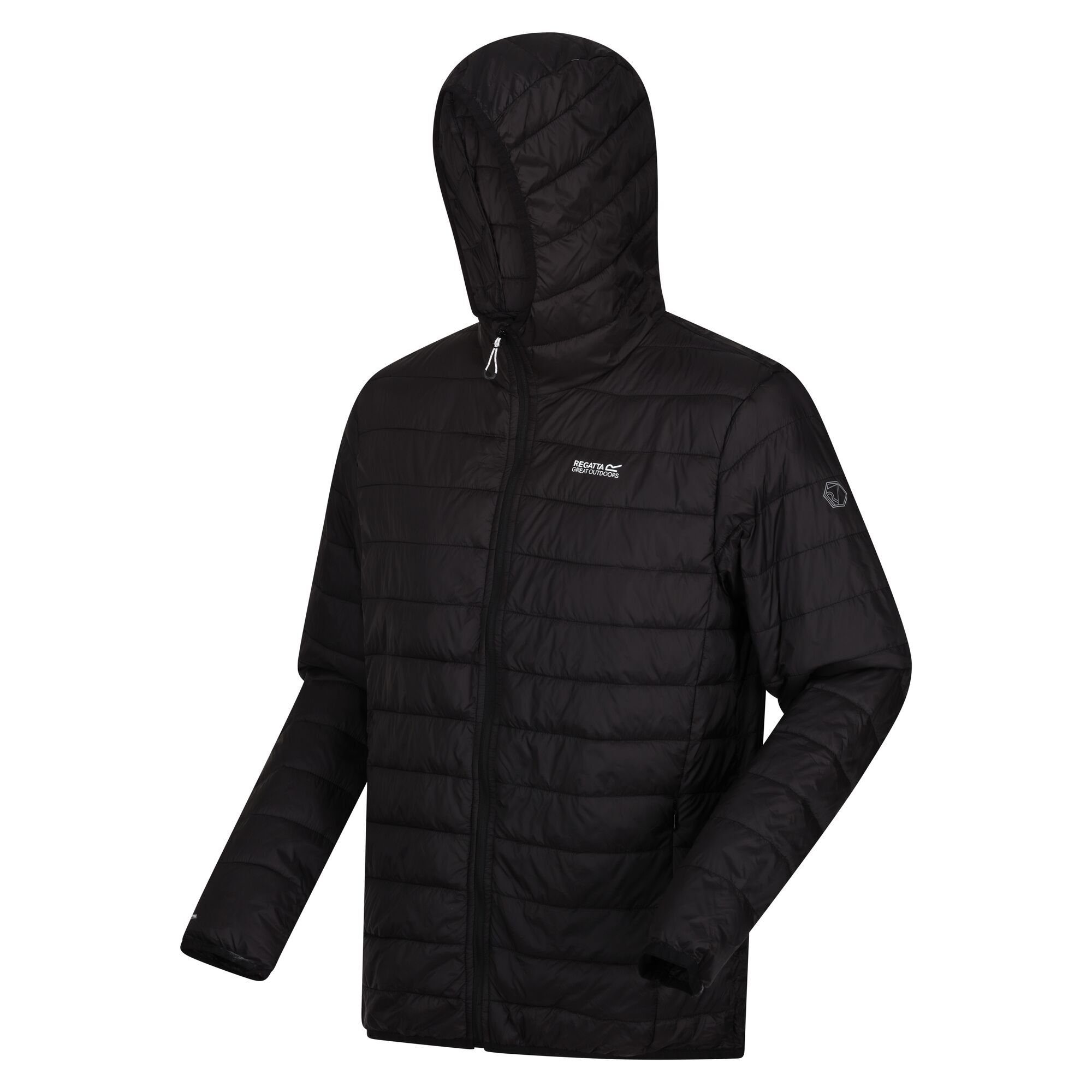 Regatta Funktionsjacke Hooded Hillpack für Black und Herren, atmungsaktiv schnelltrocknend