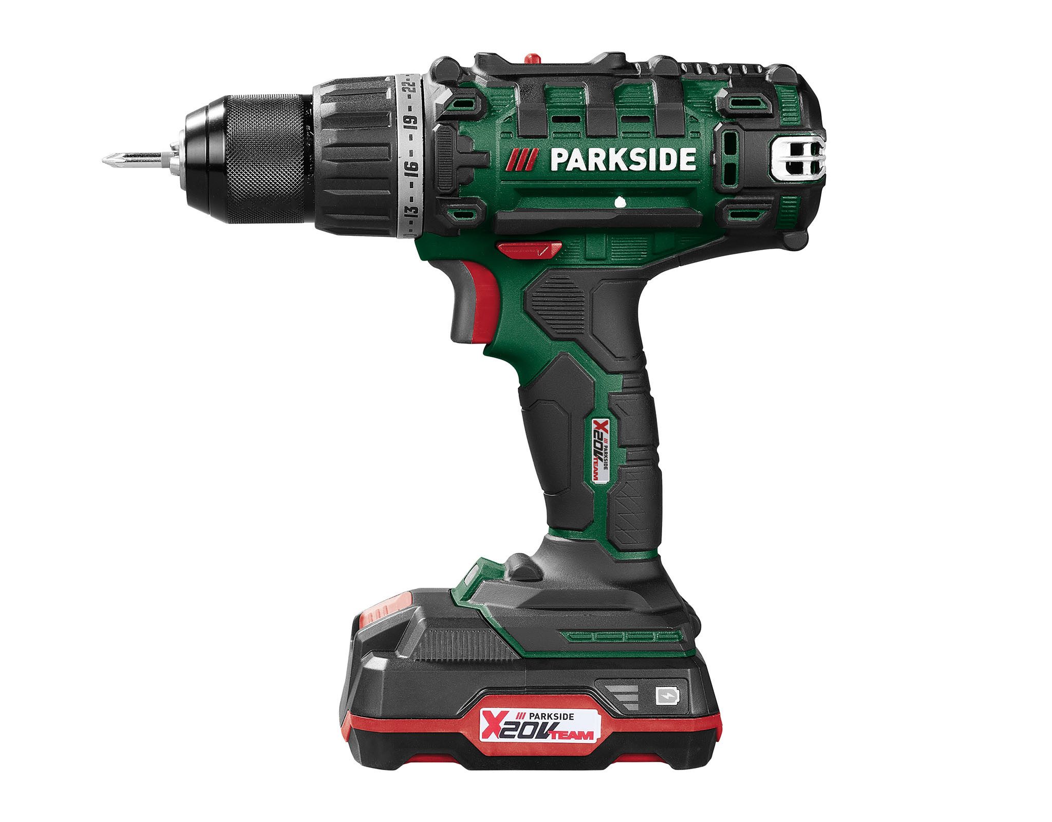 Parkside Bohrschrauber Bohrschrauber Li-lon Akku 20V PABS 20-Li I9 mit Akku und Ladegerät, 20 V, max. 1400 U/min, mit Akku und Ladegerät, kraftvoller Motor, Cell Balancing