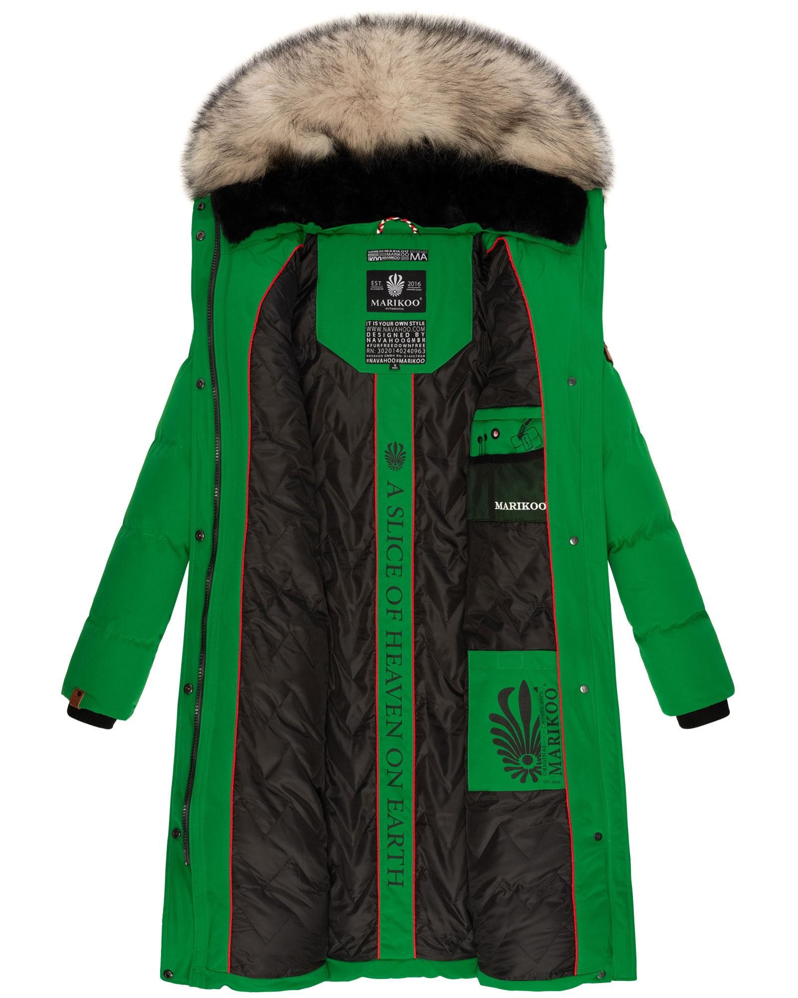 Marikoo Schneejacke Marikoo Schneesternchen Damen Winter Steppjacke B890 langer Parka mit abnehmbarer Kapuze – Bild 5 von 5
