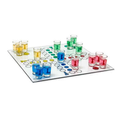 relaxdays Gläser-Set »Drinking Ludo Spiel«, Glas
