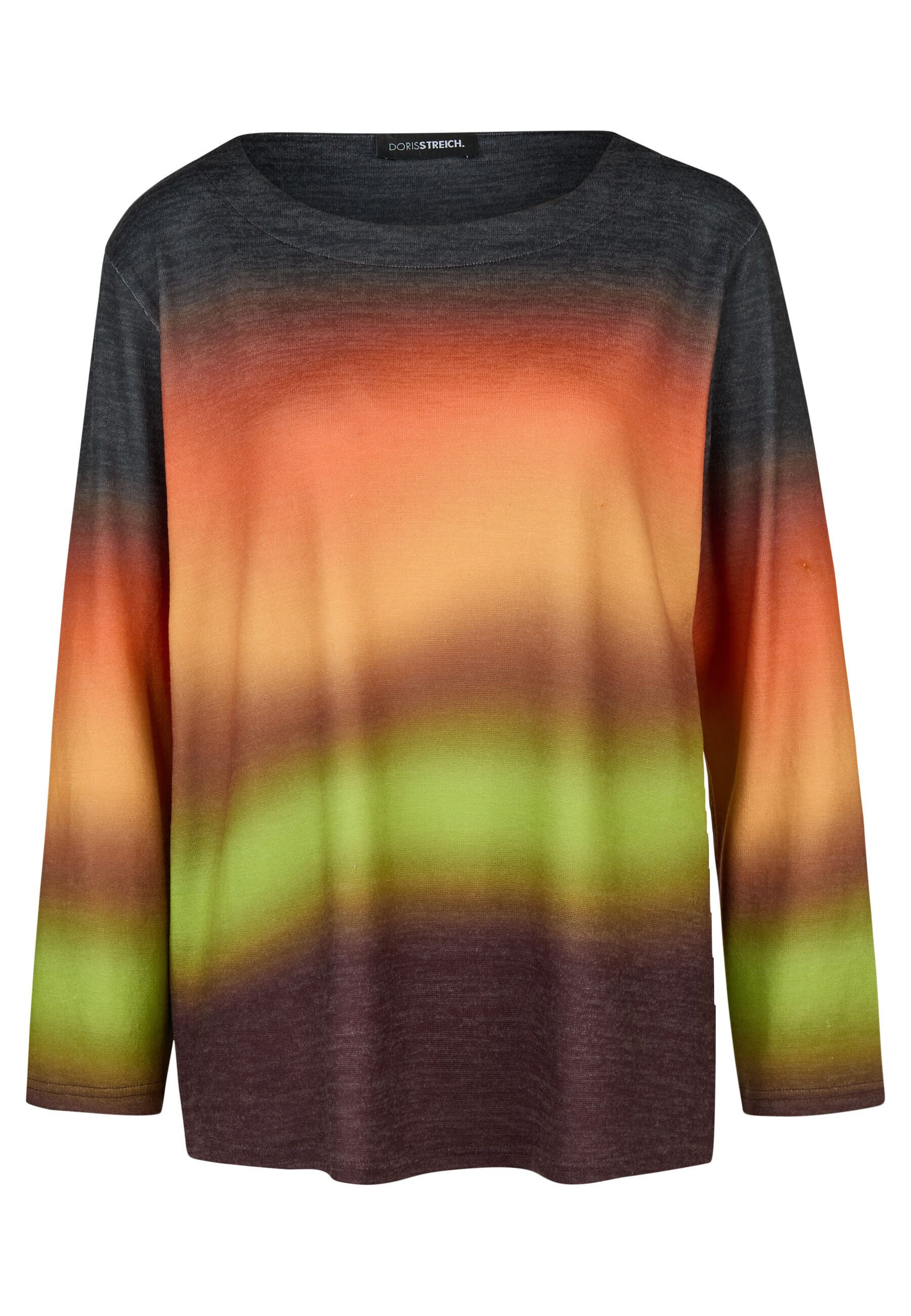 Doris Streich Rundhalsshirt mit Farbablauf aus Wirkware
