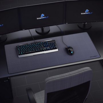 Titanwolf Gaming Mauspad, XXL, glattes Stoffgewebe, Speed Mousepad 900 x 400mm große Fläche