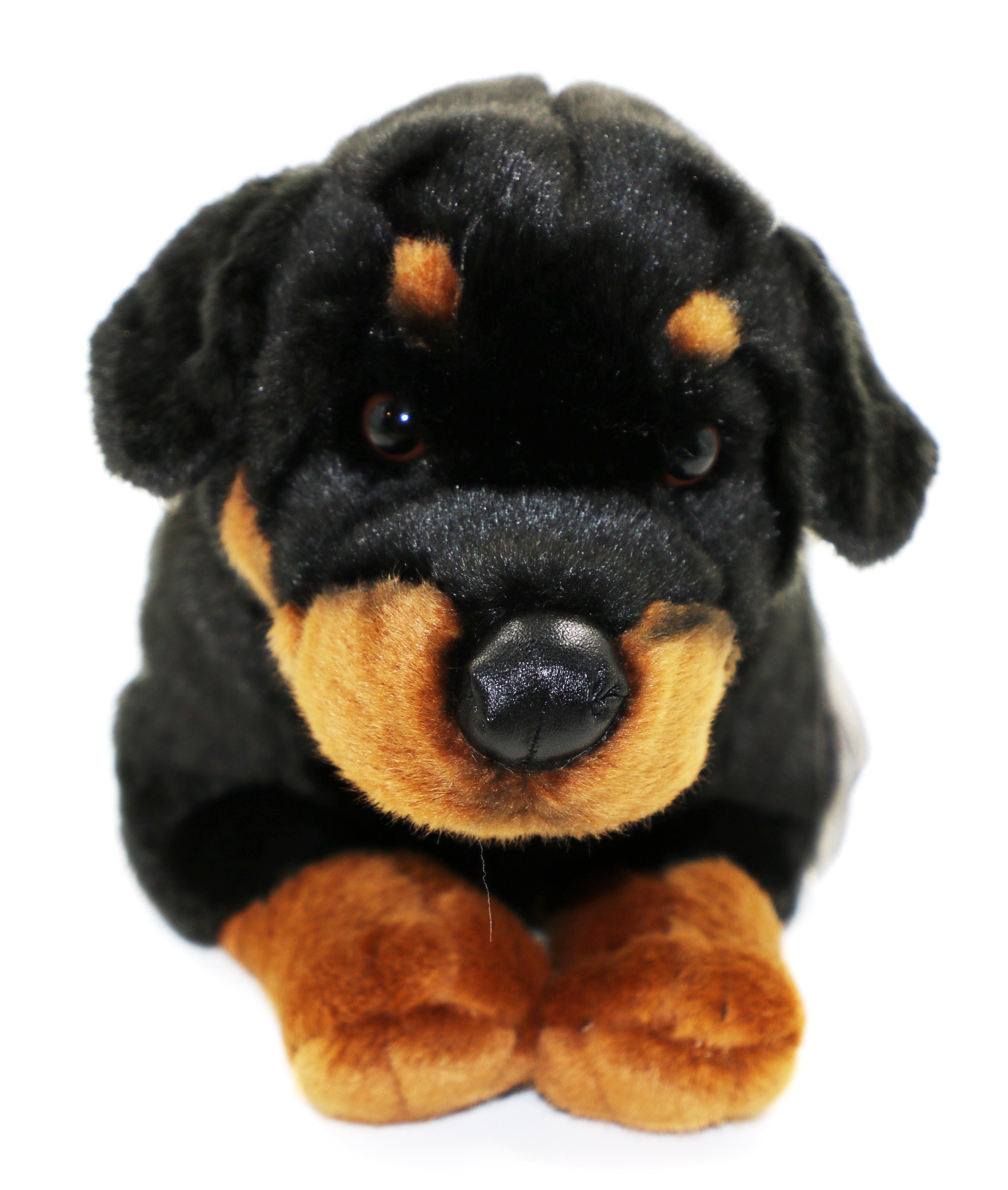 Füllmaterial cm liegend Kuscheltier Uni-Toys - - 45 Rottweiler, recyceltes % - Plüsch-Hund 100 Plüschtier, (Länge) zu