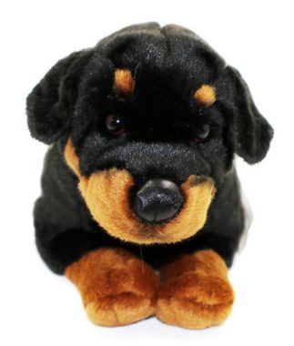 Uni-Toys Kuscheltier Rottweiler, liegend - 45 cm (Länge) - Plüsch-Hund - Plüschtier, zu 100 % recyceltes Füllmaterial