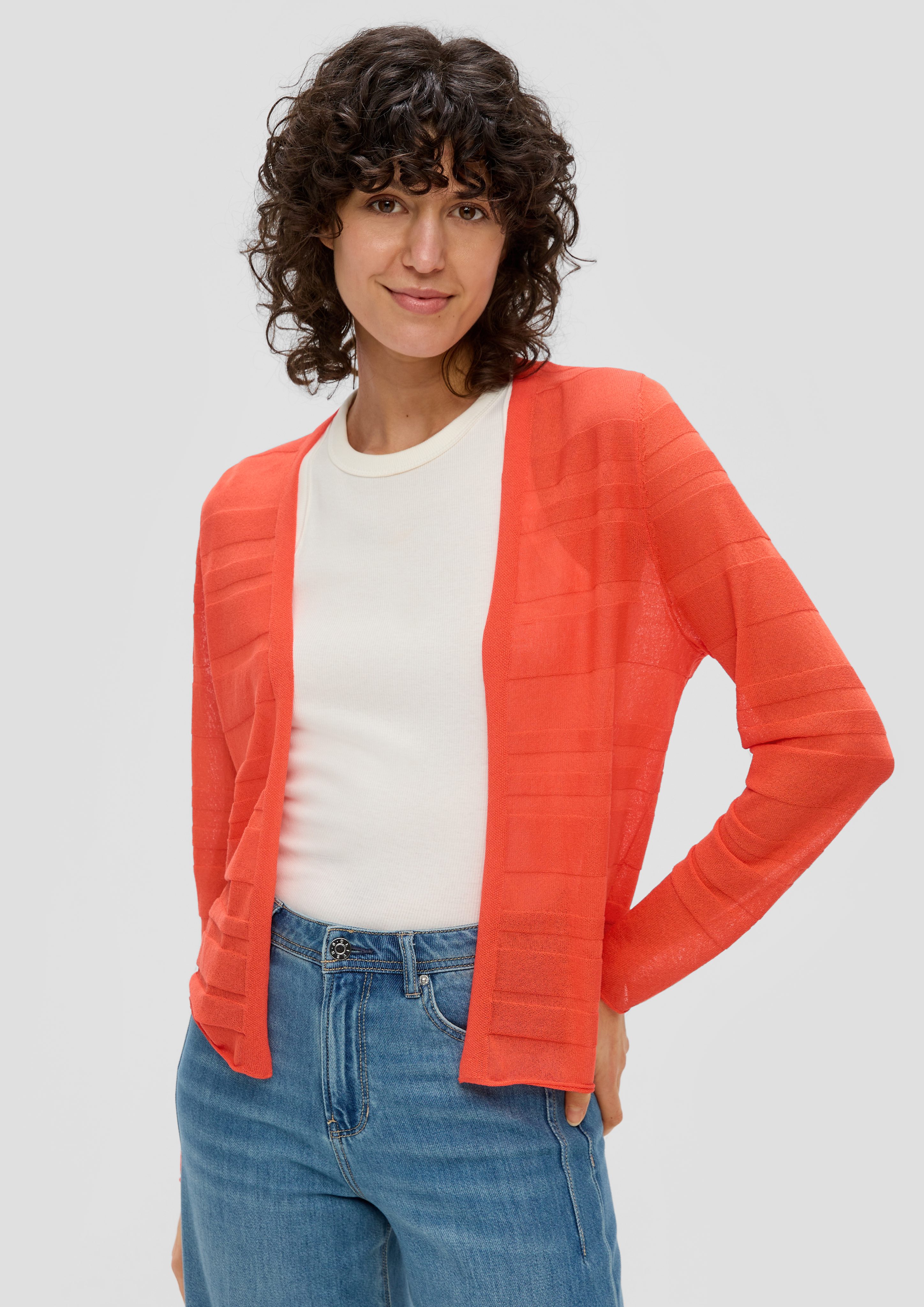 s.Oliver Strickjacke Cardigan mit Musterstruktur