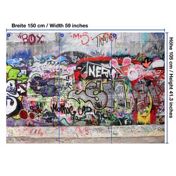 wandmotiv24 Fototapete Abstrakt Graffiti 3, glatt, Wandtapete, Motivtapete, matt, Vliestapete