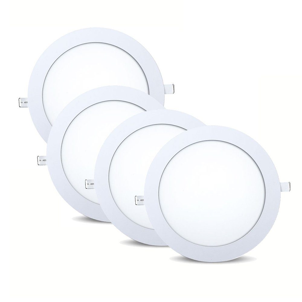V-TAC LED Panel 18W LED Panel Ultra Slim Einbauleuchte einbauspot, Warmweiß, LED Panele Unterputz 12 Watt Warmweiß, 225x25mm, Form: rund