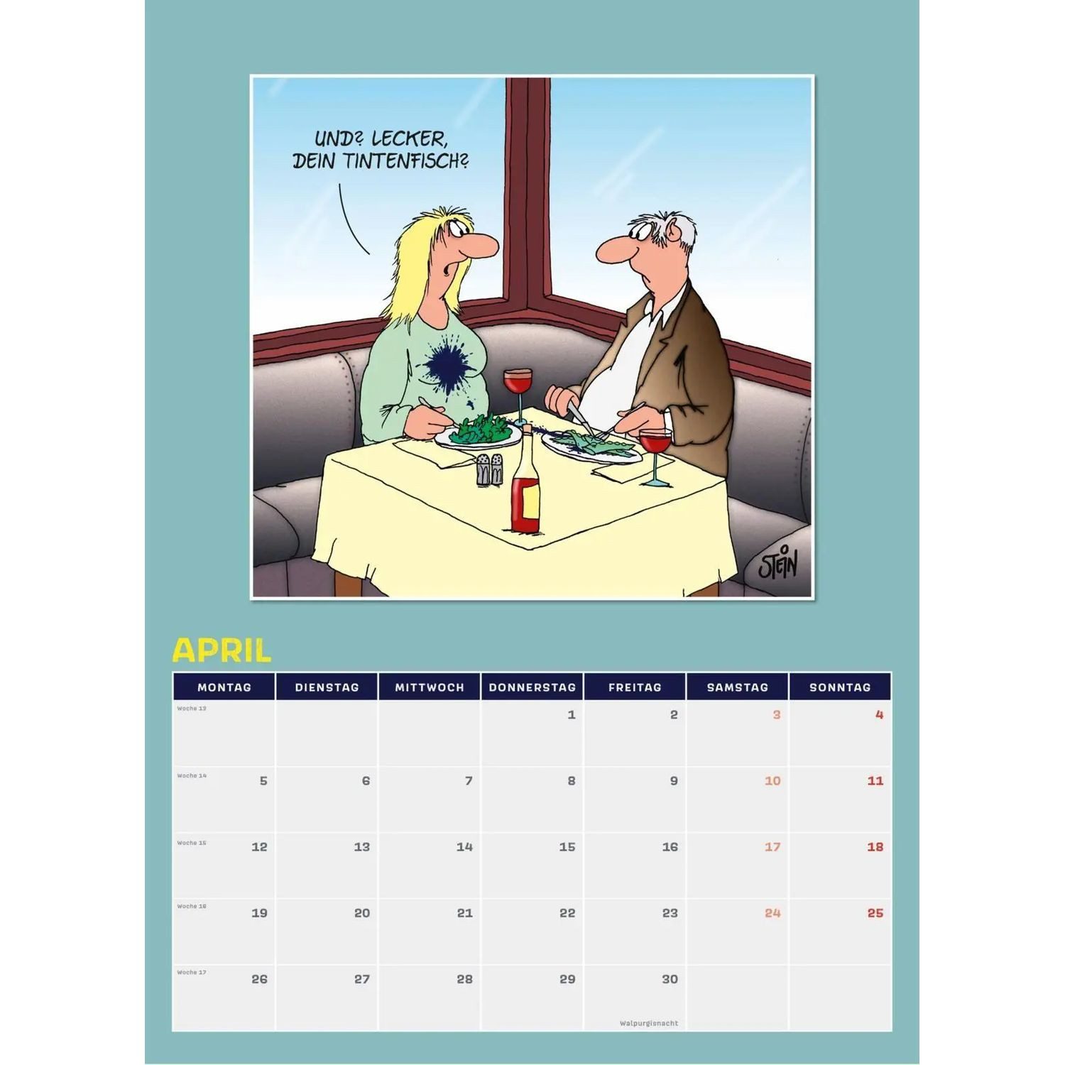 Lappan Verlag Wandkalender Uli Stein Rentnerkalender 2027: Monatskalender für die Wand – Bild 5 von 5