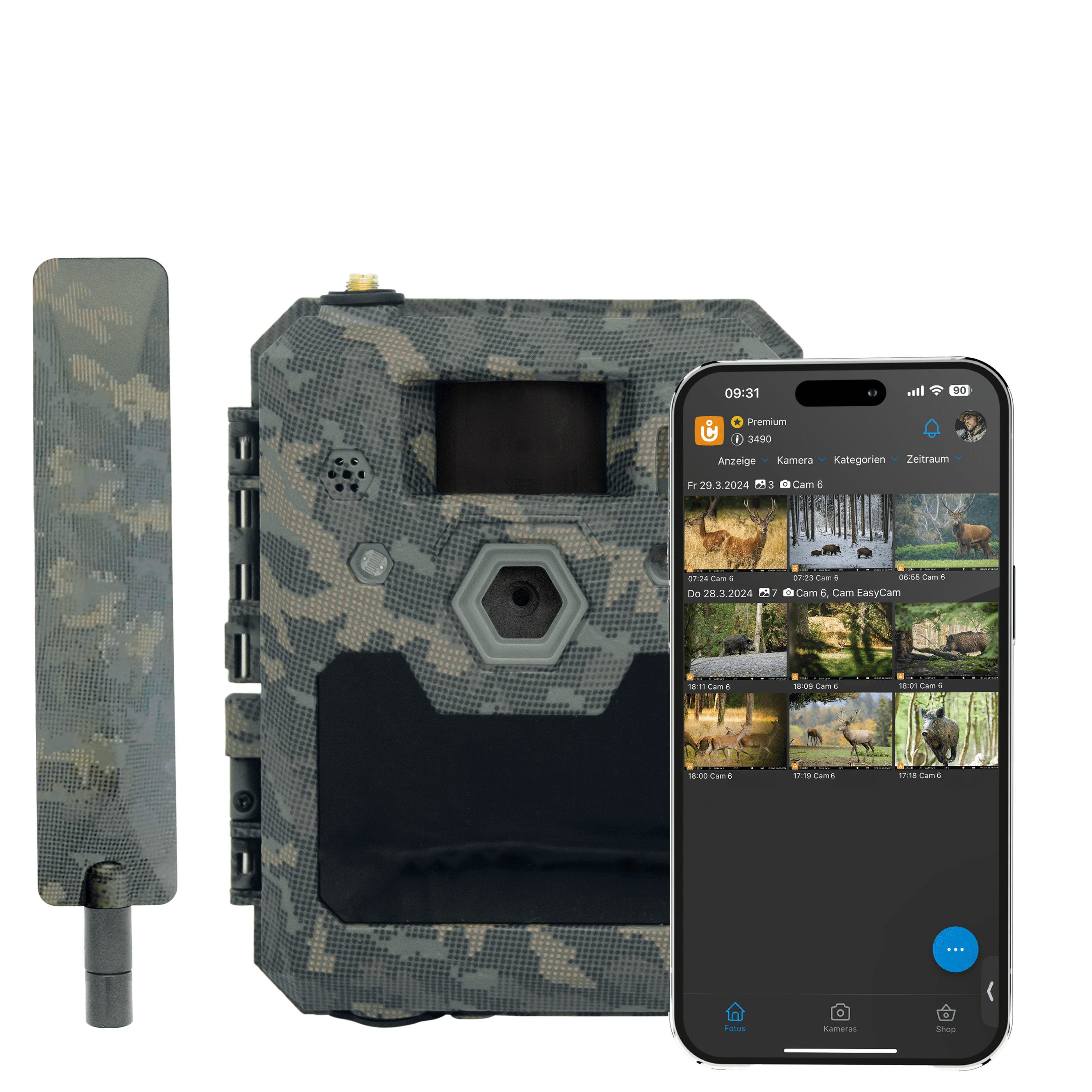 ICUserver Wildkamera (4G Wildkamera Cam 6 – Full HD, Nachtsicht & 16 GB SD, IP66 wasserdicht)
