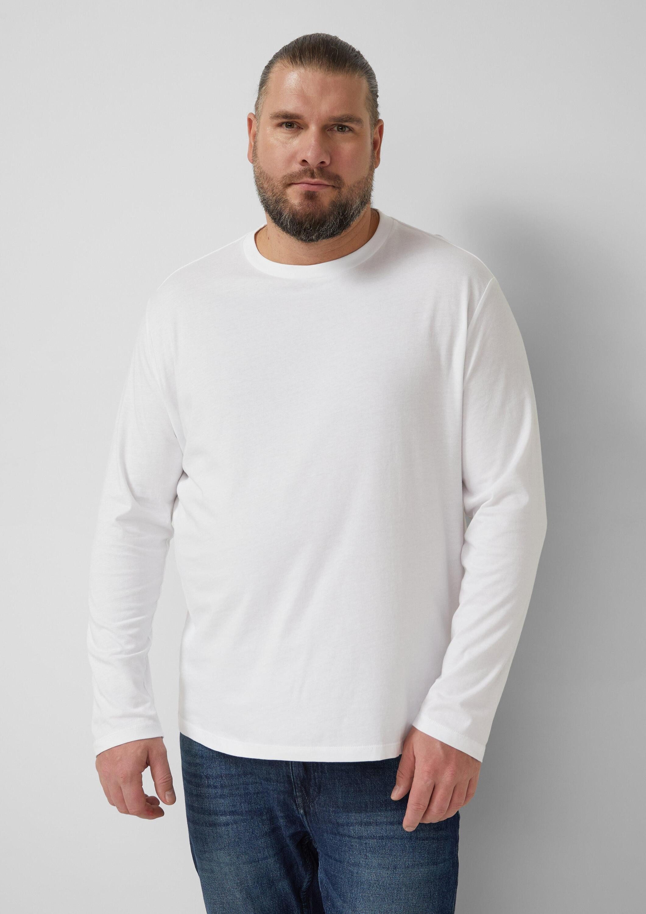 s.Oliver Langarmshirt T-Shirt Weiches Langarmshirt aus Baumwolle