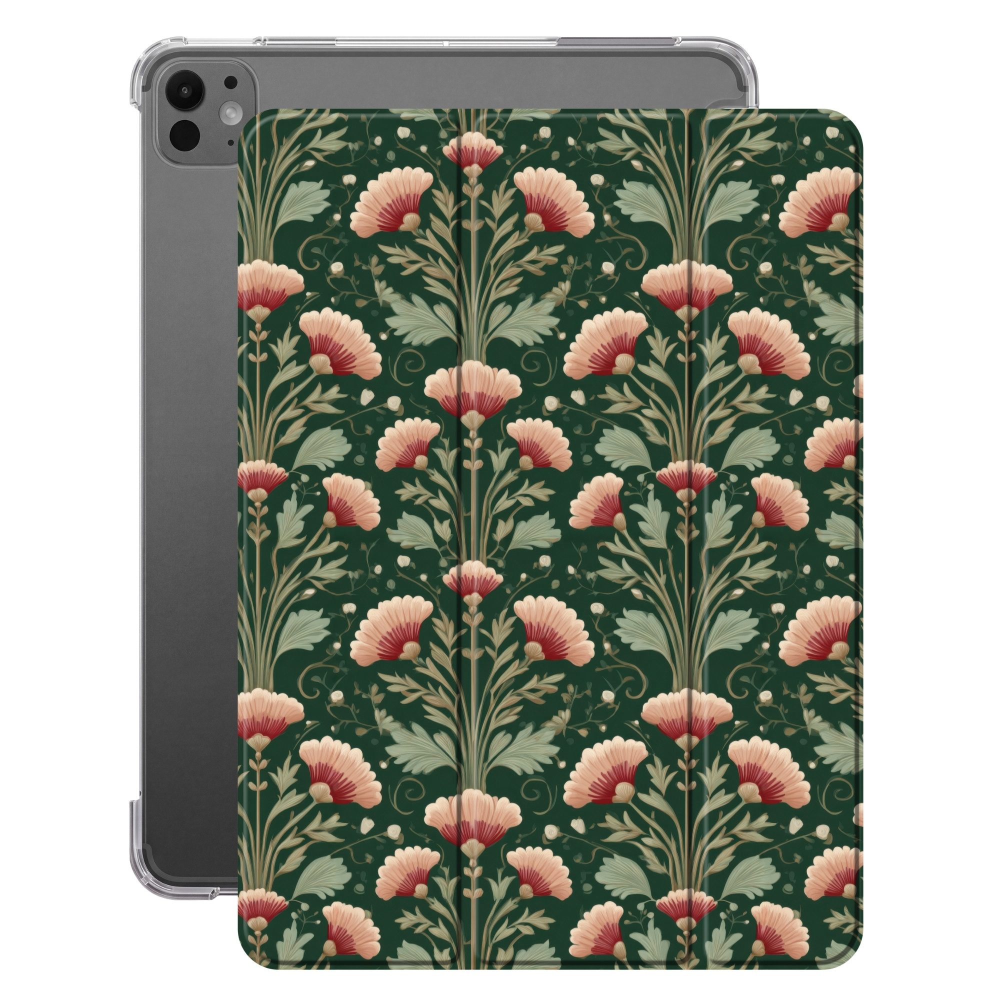 OnlyWow Tablet-Hülle Apple iPad Pro (2024) 11 inch Muster - Botanisch - Farbenfroh, Schutzhülle, Klapphülle, Auto-Sleep/Wake-Funktion, Stoßfest