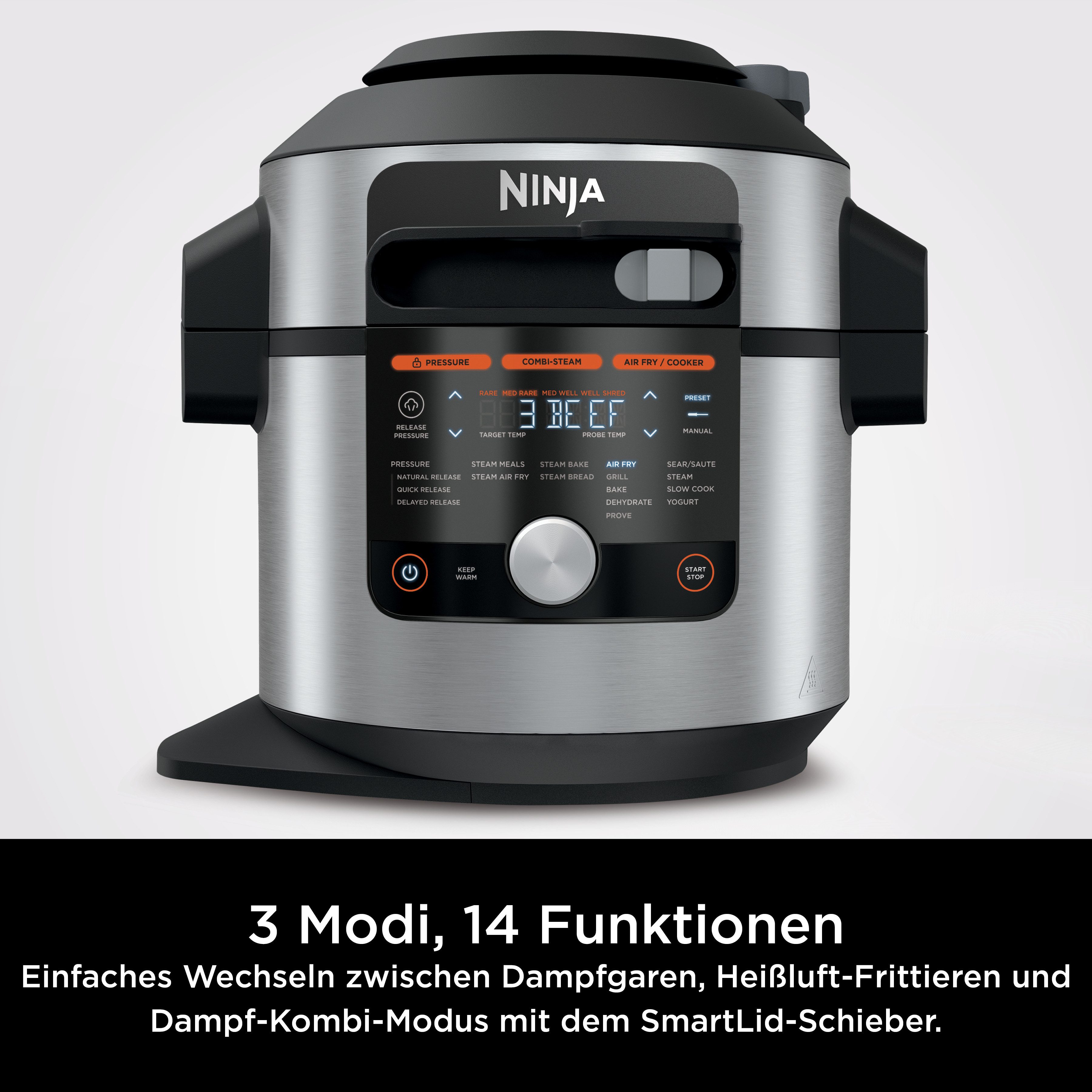 NINJA Multikocher Foodi MAX 14-in-1 SmartLid Multikocher OL750EU, 1760 W, 7,5 l Schüssel – Bild 5 von 5