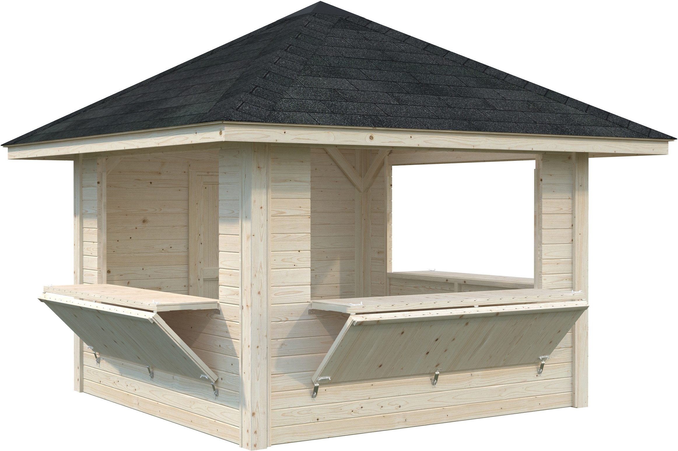 Palmako Holzpavillon Bianca 8,3 m² Set 106, (Set), BxTxH: 384x384x319 cm