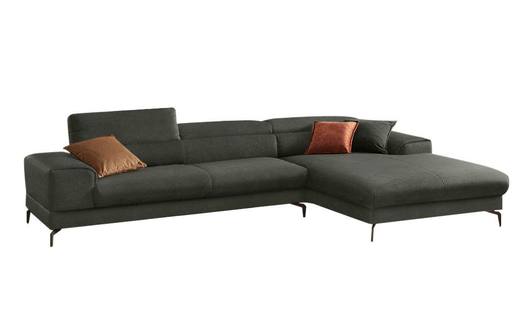W.SCHILLIG Ecksofa piedroo, Designsofa mit tollem Sitzkomfort, bequem und elegant, L-Form, Kopfteilverstellung, wahlweise mit Sitztiefenverstellung, Breite 343cm