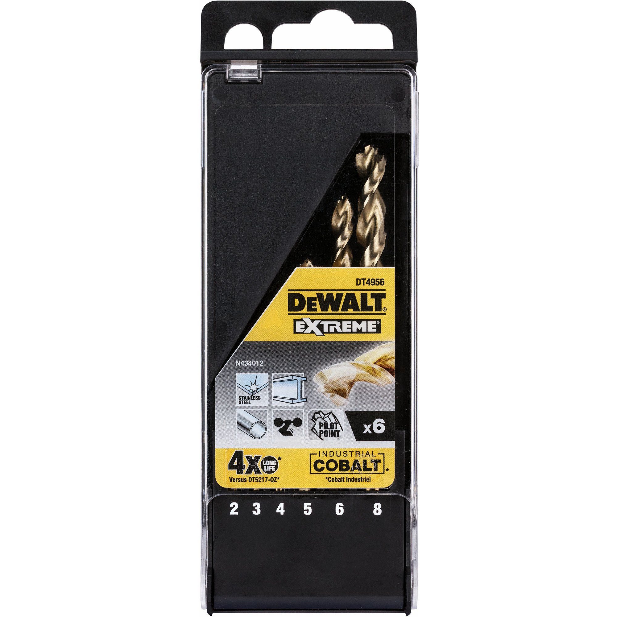 DeWalt Bohrer- und Bitset DEWALT HSS(E)-Co Metallbohrer-Satz DT 4956