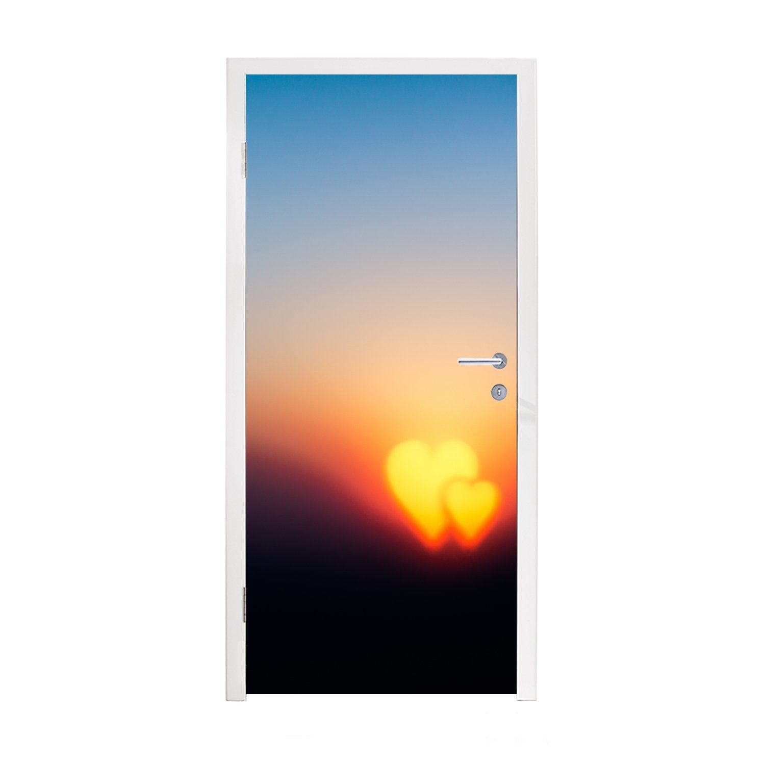 Glühen Türaufkleber, für Türtapete 75x205 Sonnenaufgang, St), (1 Tür, MuchoWow cm Matt, bei Fototapete bedruckt,