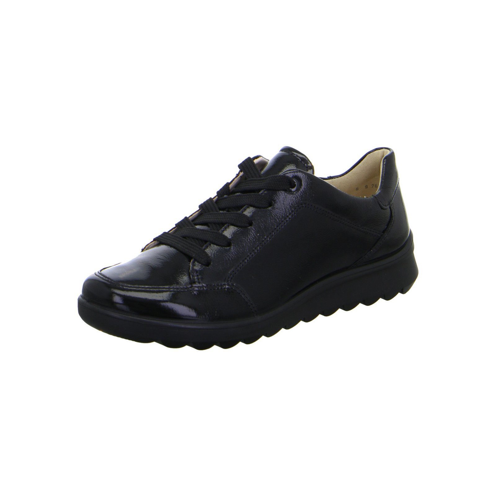 Ara Toronto - Damen Schuhe Schnürschuh Sneaker Lackleder schwarz