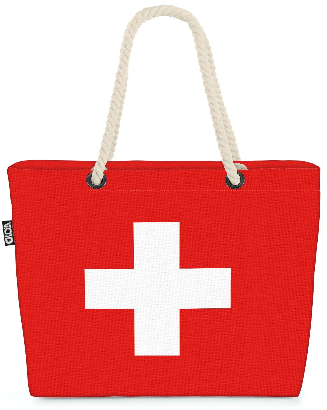 VOID Strandtasche (1-tlg), Schweiz Flagge EM Länderflagge Fahne