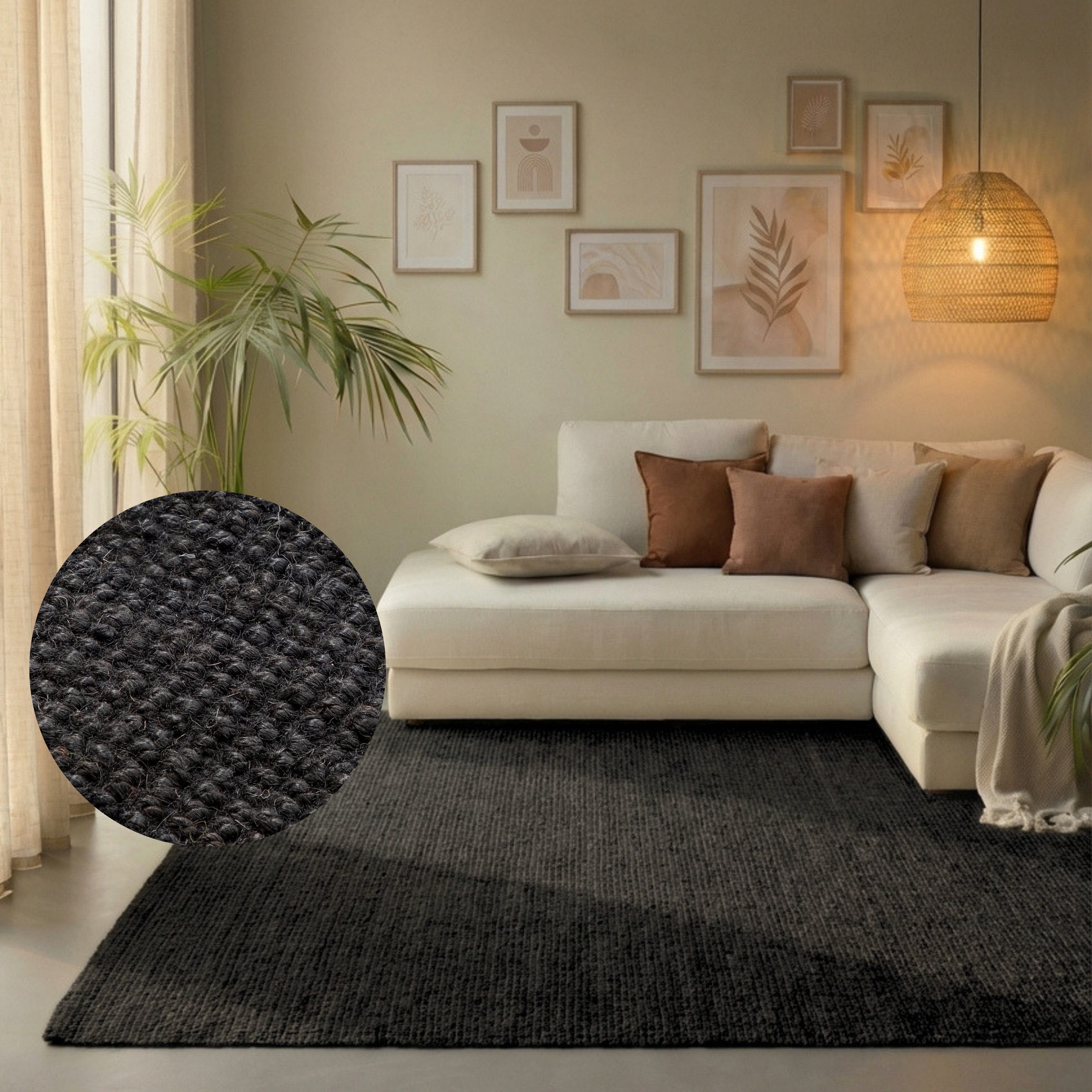 HANSE Home Teppich Jaipur Juteteppich, als Läufer und in Rund, rechteckig, Höhe: 10 mm, 100% Naturfaser, Wohnzimmer, Esszimmer, Schlafzimmer, GRS